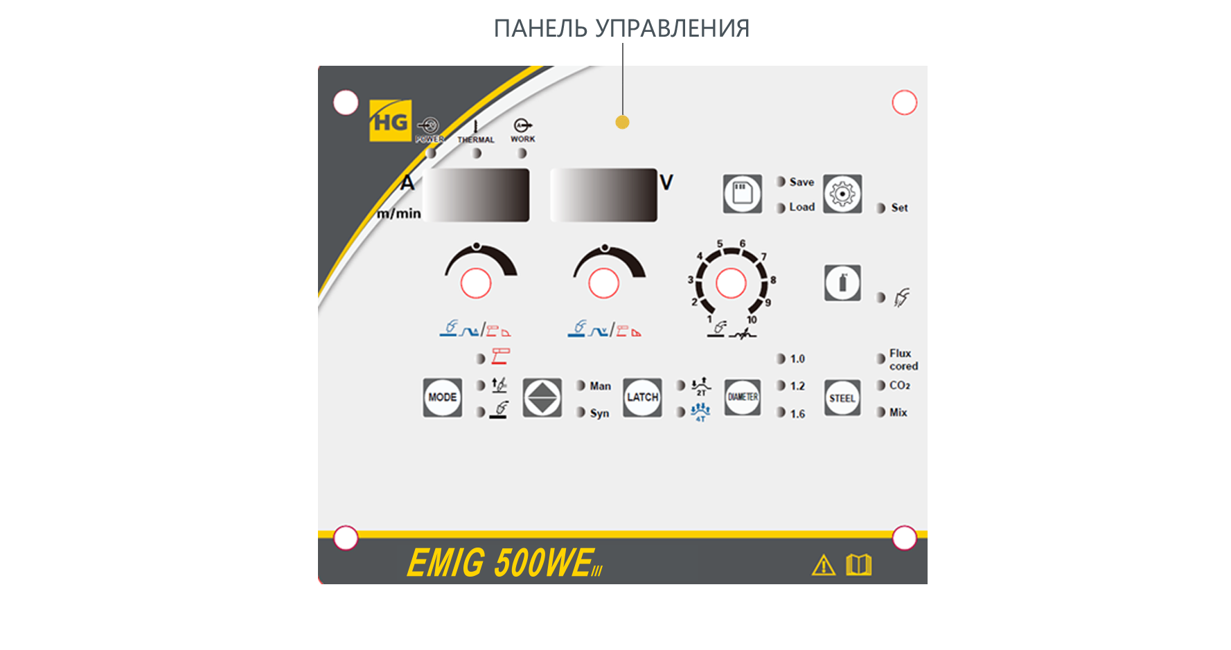Сварочный полуавтомат HUGONG EMIG 500WE III С БО И ТЕЛЕЖКОЙ